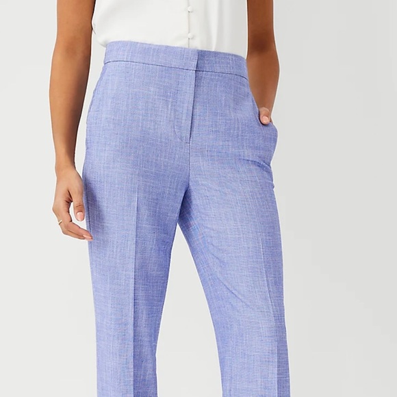 High Rise Trouser In Cross Weave - Picture 2 of 6